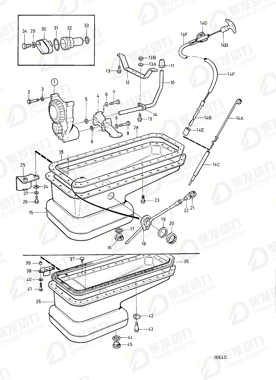 VOLVO Dipstick 3826903 Drawing